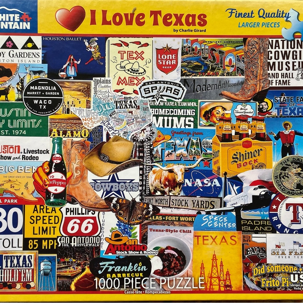 I Love Texas Puzzle by White Mountain